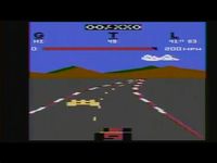 une photo d'Ã©cran de Pole Position sur Atari 2600